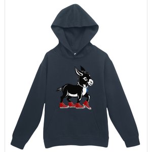 Retro 2024 Kamala Harris Tim Walz President Democrat Donkey Urban Pullover Hoodie