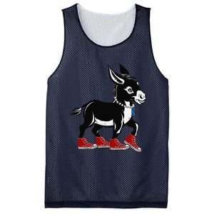 Retro 2024 Kamala Harris Tim Walz President Democrat Donkey Mesh Reversible Basketball Jersey Tank