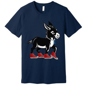 Retro 2024 Kamala Harris Tim Walz President Democrat Donkey Premium T-Shirt