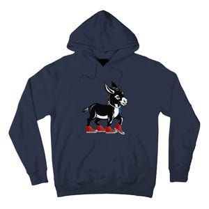 Retro 2024 Kamala Harris Tim Walz President Democrat Donkey Tall Hoodie