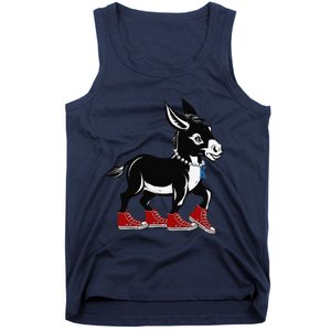 Retro 2024 Kamala Harris Tim Walz President Democrat Donkey Tank Top