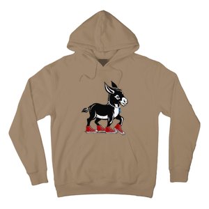 Retro 2024 Kamala Harris Tim Walz President Democrat Donkey Hoodie