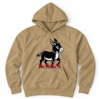 Retro 2024 Kamala Harris Tim Walz President Democrat Donkey Hoodie