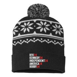 Rfk 24 Kennedy 24 Independent 24 America 24 Bobby 24 USA-Made Snowflake Beanie