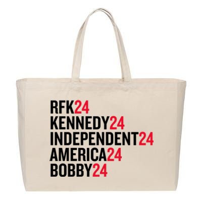 Rfk 24 Kennedy 24 Independent 24 America 24 Bobby 24 Cotton Canvas Jumbo Tote