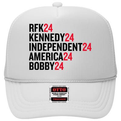 Rfk 24 Kennedy 24 Independent 24 America 24 Bobby 24 High Crown Mesh Back Trucker Hat