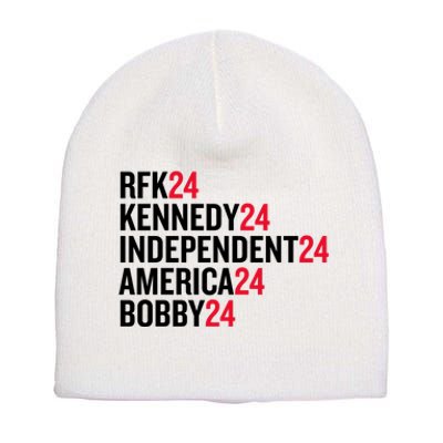 Rfk 24 Kennedy 24 Independent 24 America 24 Bobby 24 Short Acrylic Beanie