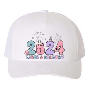 Retro 2024 Labor and Delivery Unit Nurse New Years Eve Rn Np Yupoong Adult 5-Panel Trucker Hat