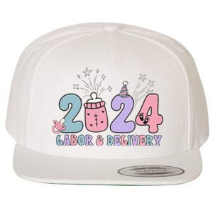 Retro 2024 Labor and Delivery Unit Nurse New Years Eve Rn Np Wool Snapback Cap