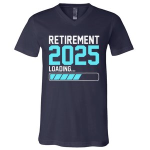 Retirement 2025 Loading Funny Retiring Retired V-Neck T-Shirt