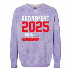 Retirement 2025 Loading Funny Retiring Retired Gift Colorblast Crewneck Sweatshirt