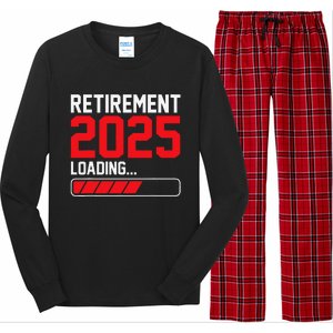 Retirement 2025 Loading Funny Retiring Retired Gift Long Sleeve Pajama Set