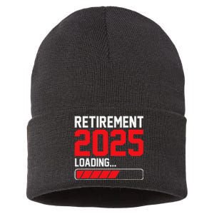 Retirement 2025 Loading Funny Retiring Retired Gift Sustainable Knit Beanie