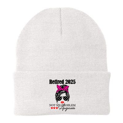 Retired 2025 Messy Hair Women Not My Problem Anymore Beanie