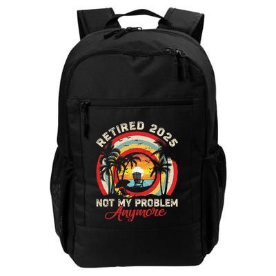 Retired 2025 Not My Problem Anymore Retro Retirement Teacher Backpack