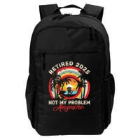 Retired 2025 Not My Problem Anymore Retro Retirement Teacher Backpack
