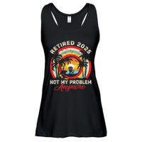 Retired 2025 Not My Problem Anymore Retro Retirement Teacher Ladies Essential Flowy Tank