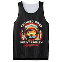 Retired 2025 Not My Problem Anymore Retro Retirement Teacher Mesh Reversible Basketball Jersey Tank