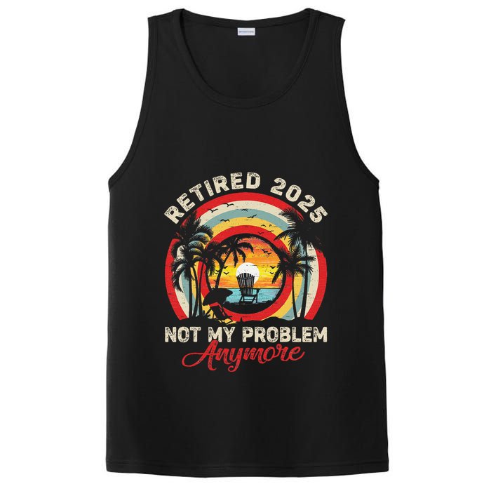 Retired 2025 Not My Problem Anymore Retro Retirement Teacher PosiCharge Competitor Tank