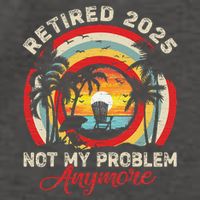 Retired 2025 Not My Problem Anymore Retro Retirement Teacher Vector Backpack