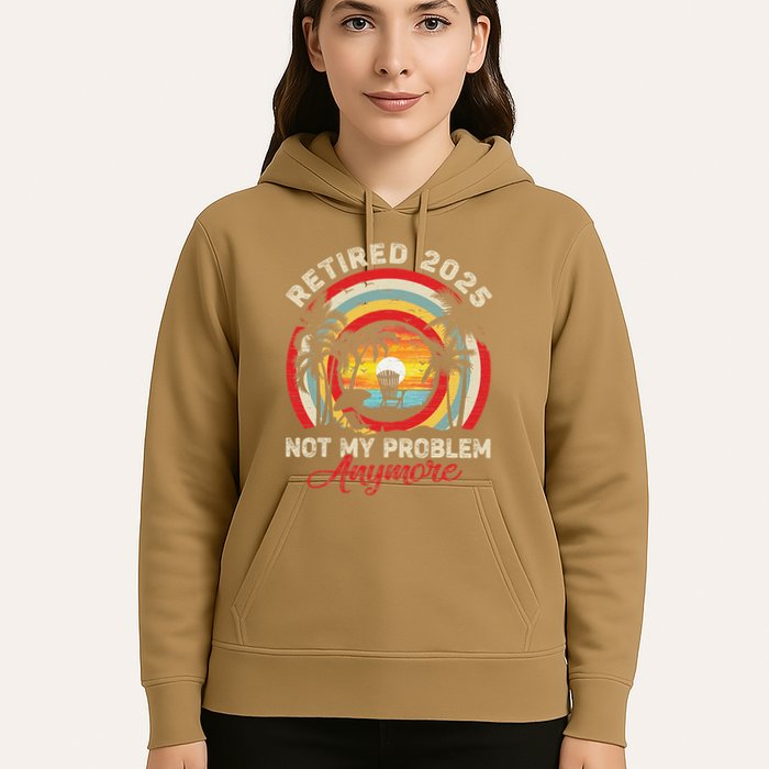 Retired 2025 Not My Problem Anymore Retro Retirement Teacher Hoodie