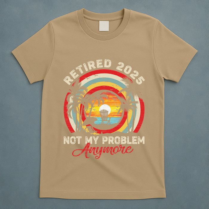 Retired 2025 Not My Problem Anymore Retro Retirement Teacher T-Shirt