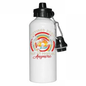 Retired 2025 Not My Problem Anymore Retro Retirement Teacher Aluminum Water Bottle