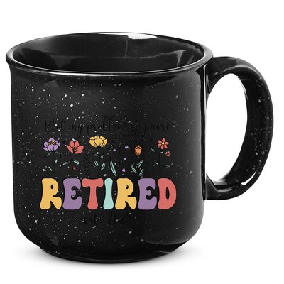 Retired 2025 Not My Problem Anymore Retirement Party Retiree 15oz Campfire Ceramic Mug