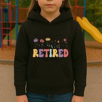 Retired 2025 Not My Problem Anymore Retirement Party Retiree Kids Hoodie