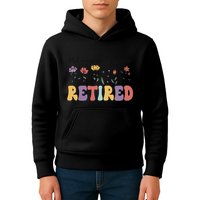 Retired 2025 Not My Problem Anymore Retirement Party Retiree Kids Hoodie