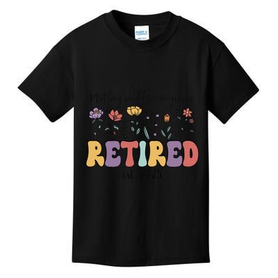 Retired 2025 Not My Problem Anymore Retirement Party Retiree Kids T-Shirt