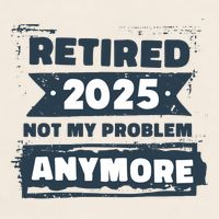 Retired 2025 Not My Problem Anymore Garment-Dyed Women's Muscle Tee