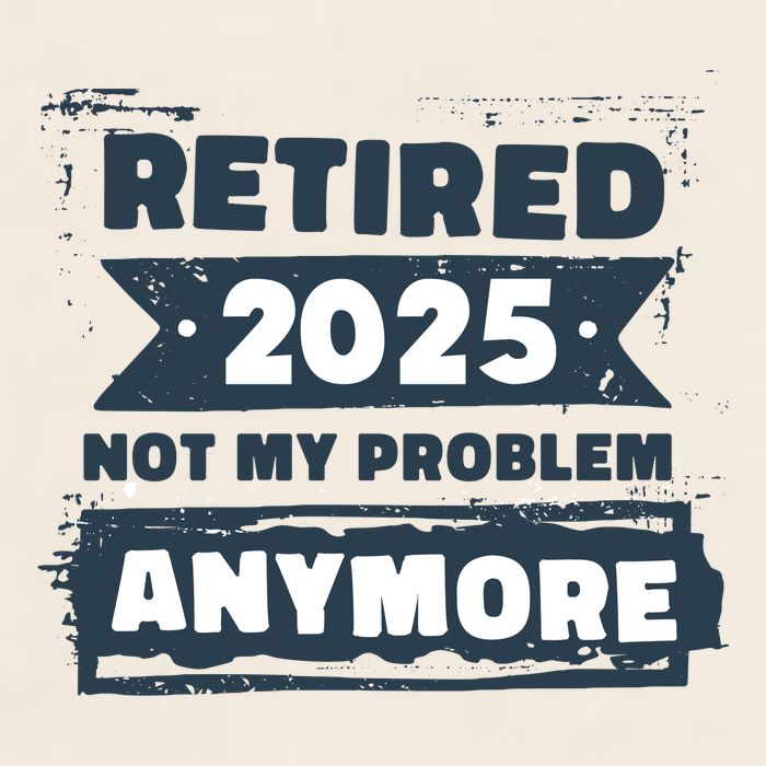 Retired 2025 Not My Problem Anymore Garment-Dyed Women's Muscle Tee