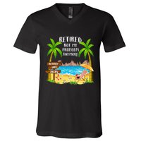 Retired 2025 Not My Problem Anymore Beach Retirement Gifts V-Neck T-Shirt