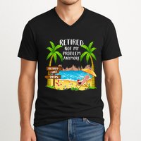 Retired 2025 Not My Problem Anymore Beach Retirement Gifts V-Neck T-Shirt