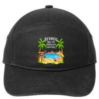 Retired 2025 Not My Problem Anymore Beach Retirement Gifts 7-Panel Snapback Hat