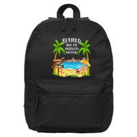 Retired 2025 Not My Problem Anymore Beach Retirement Gifts 16 in Basic Backpack