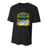 Retired 2025 Not My Problem Anymore Beach Retirement Gifts Youth Performance Sprint T-Shirt