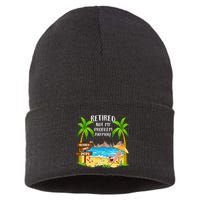 Retired 2025 Not My Problem Anymore Beach Retirement Gifts Sustainable Knit Beanie