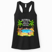 Retired 2025 Not My Problem Anymore Beach Retirement Gifts Womens Tank Top