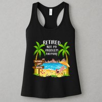 Retired 2025 Not My Problem Anymore Beach Retirement Gifts Womens Tank Top
