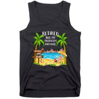 Retired 2025 Not My Problem Anymore Beach Retirement Gifts Tank Top