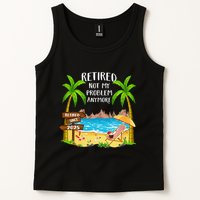 Retired 2025 Not My Problem Anymore Beach Retirement Gifts Tank Top