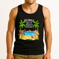 Retired 2025 Not My Problem Anymore Beach Retirement Gifts Tank Top