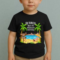 Retired 2025 Not My Problem Anymore Beach Retirement Gifts Toddler T-Shirt