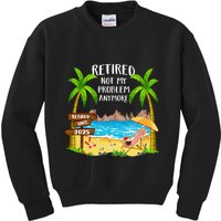Retired 2025 Not My Problem Anymore Beach Retirement Gifts Kids Sweatshirt
