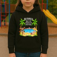 Retired 2025 Not My Problem Anymore Beach Retirement Gifts Kids Hoodie