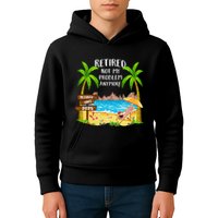 Retired 2025 Not My Problem Anymore Beach Retirement Gifts Kids Hoodie