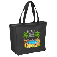 Retired 2025 Not My Problem Anymore Beach Retirement Gifts Zip Tote Bag