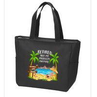 Retired 2025 Not My Problem Anymore Beach Retirement Gifts Zip Tote Bag